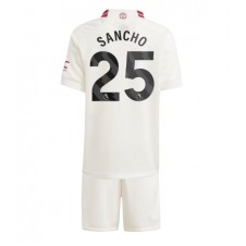 Manchester United Jadon Sancho #25 Tredjeställ Barn 2023-24 Korta ärmar (+ Korta byxor)